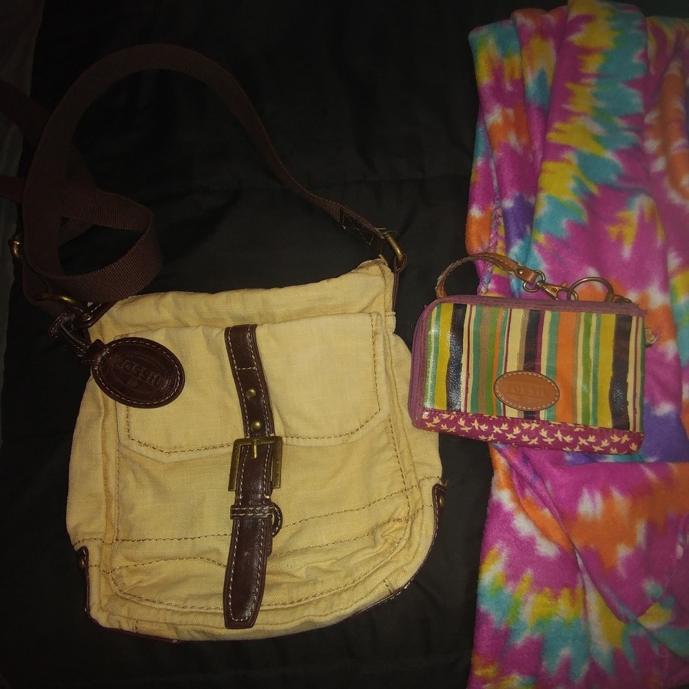 FOSSIL messanger bag & wallet bundle